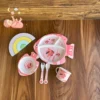 ظرف غذا طرح ماهی (p) بامبو 5 تیکه
